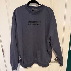 Taylor Swift Eras Tour Blue Crewneck Sweatshirt - XL - International Dates